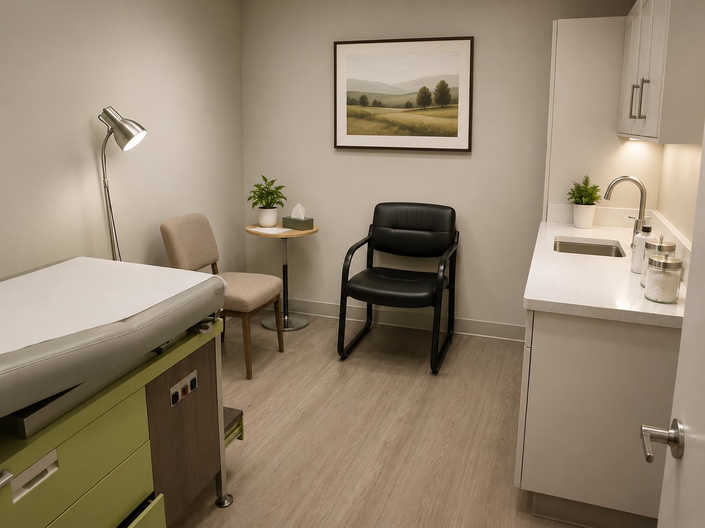 Private modern consultation and exam room